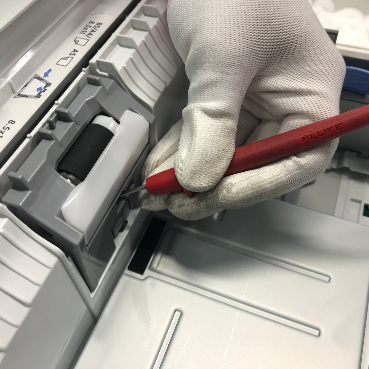 Brother TN730 / TN760 Compatible Toner Cartridge — installed in a laser printer